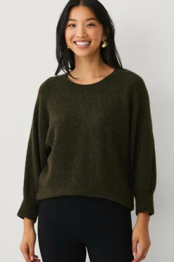 Ellos Trøjer & Cardigans>Collection Pullover med flagermusærmer Grøn