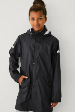 Ellos Overtøj>Collection PU-regnjakke sort