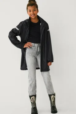 Ellos Overtøj>Collection PU-regnjakke sort