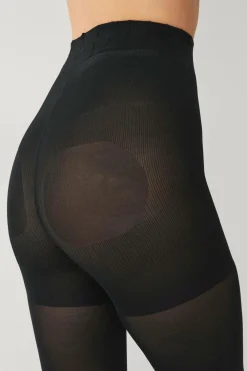 Ellos Collection Pushup 80 den-tights - medium støtte Push up Dull 80den Sort Best