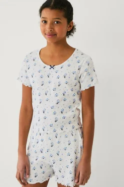 Ellos Nattøj & Homewear>Collection Pyjamassæt Hvidblomstret
