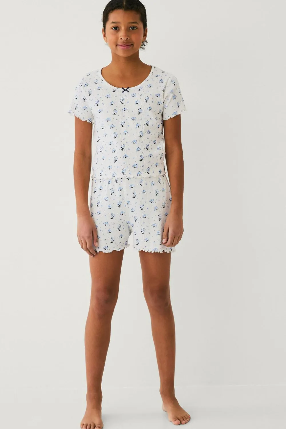 Ellos Nattøj & Homewear>Collection Pyjamassæt Hvidblomstret