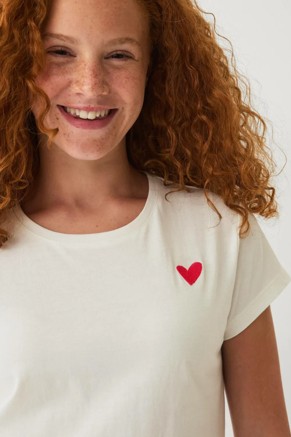 Ellos Collection Pyjamassæt Beige hjertemønstret Online