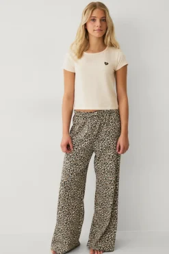Ellos Collection Pyjamassæt Beige leopardprint