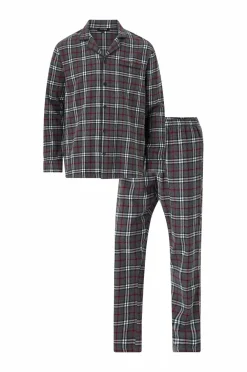 Ellos Collection Pyjamassæt i flonel Grårutig