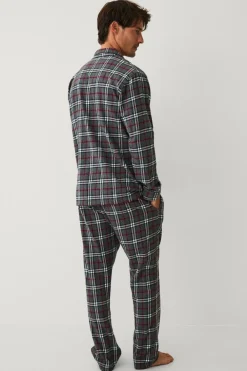 Ellos Collection Pyjamassæt i flonel Grårutig