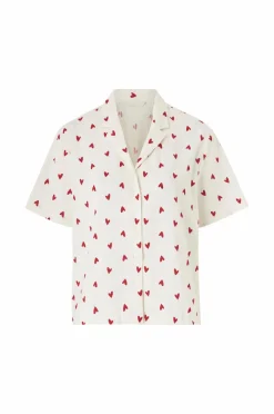 Ellos Collection Pyjamas i seersucker Hvidrød Outlet