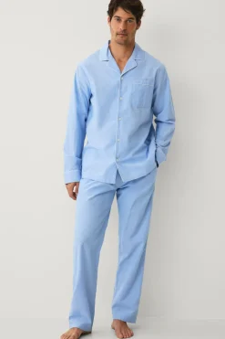 Ellos Nattøj & Homewear>Collection Pyjamassæt i bomuldsbatist 2 dele Lyseblå