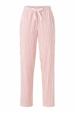 Ellos Collection Pyjamas i velour Hvidrosa stribet Sale