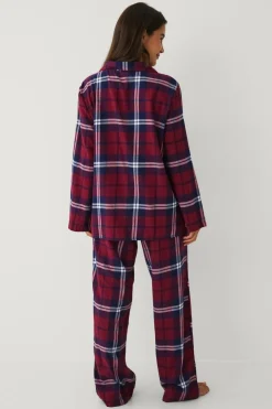 Ellos Collection Pyjamassæt i flonel Rødblå ternet Discount