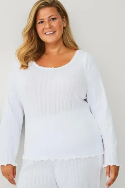 Ellos Nattøj>Collection Pyjamasoverdel Hvid