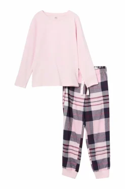 Ellos Collection Pyjamassæt rosa rutet Discount