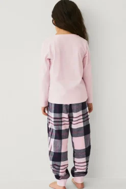 Ellos Collection Pyjamassæt rosa rutet Discount