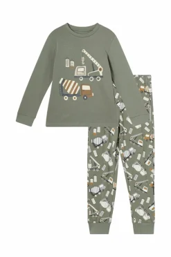 Ellos Collection Pyjamas med tryk Grøn diggers Clearance