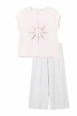 Ellos Nattøj & Homewear>Collection Pyjamas Charlotte Lilla + grå melange