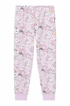 Ellos Collection Pyjamassæt i bomuldsjersey Lilla mønstret Discount