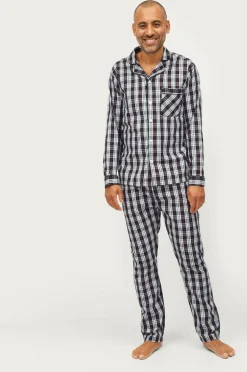 Ellos Collection Pyjamas Lance i poplin Blåternet. Outlet