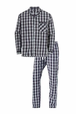 Ellos Collection Pyjamas Lance i poplin Blåternet. Outlet