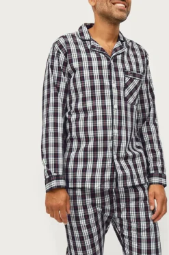 Ellos Collection Pyjamas Lance i poplin Blåternet. Outlet