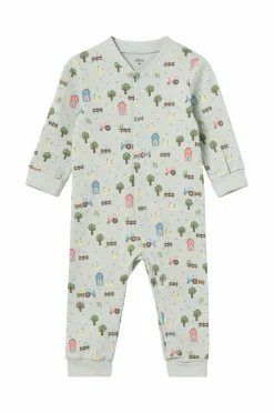 Ellos Collection Pyjamasoverall Everly 2-pak Grøn + Hvid Bondegård
