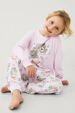 Ellos Nattøj & Homewear>Collection Pyjamas med et tryk Pink enhjørning mønstret