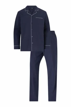 Ellos Collection Pyjamassæt i bomuldsbatist 2 dele Marineblå Online