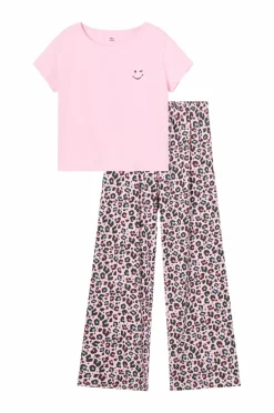 Ellos Nattøj & Homewear>Collection Pyjamassæt Lyserødt leopardprint