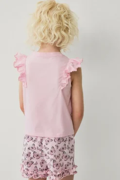 Ellos Collection Pyjamas Rosa sommerfugle mønster New