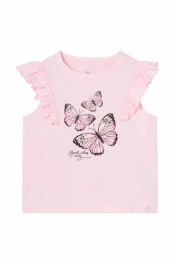 Ellos Collection Pyjamas Rosa sommerfugle mønster New