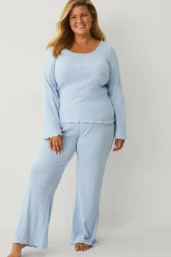 Ellos Collection Pyjamasoverdel Lyseblå Clearance