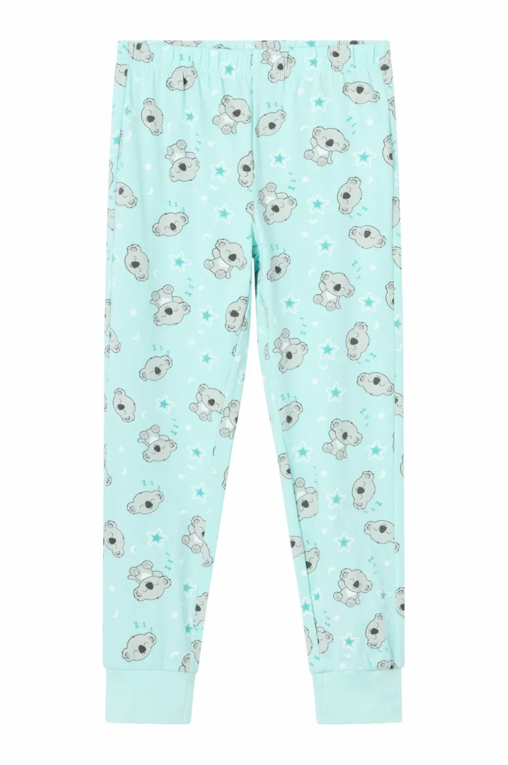 Ellos Collection Pyjamassæt i bomuldsjersey Turkis koala-mønstreret Online