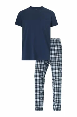 Ellos Collection Pyjamassæt Blårutig Discount