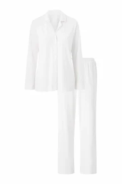 Ellos Collection Pyjamassæt i velour cremehvid New