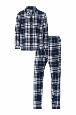 Ellos Nattøj & Homewear>Collection Pyjamassæt i flonel blå