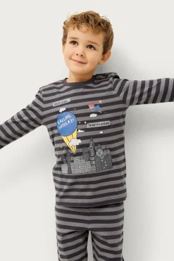 Ellos Nattøj & Homewear>Collection Pyjamas Ola Mørkegrå