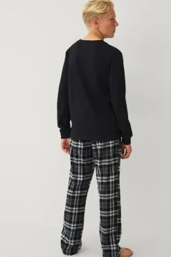 Ellos Collection Pyjamassæt sort rutig Discount