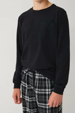 Ellos Collection Pyjamassæt sort rutig Discount