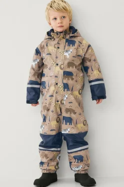 Ellos Collection Regntøj Regna med fleeceforing Brunbeige mønstret New