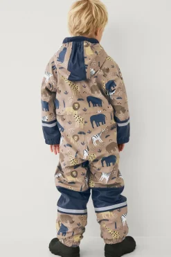 Ellos Collection Regntøj Regna med fleeceforing Brunbeige mønstret New