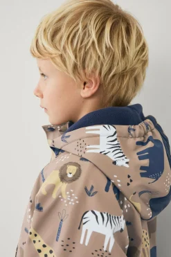 Ellos Collection Regntøj Regna med fleeceforing Brunbeige mønstret New