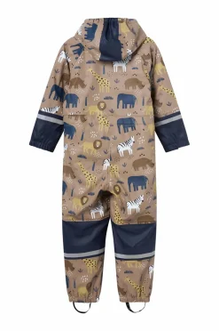 Ellos Collection Regntøj Regna med fleeceforing Brunbeige mønstret New