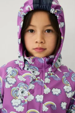 Ellos Collection Regntøj Regna med fleeceforing Mk rosa mønstret