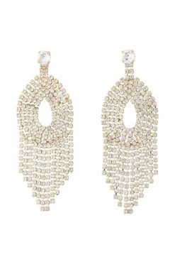 Ellos Collection Øreringe med rhinstene Guld Discount