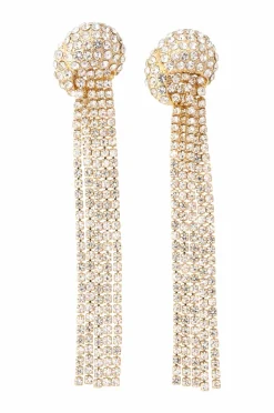 Ellos Collection Øreringe med rhinstene Guld/hvid Outlet