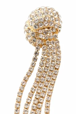 Ellos Collection Øreringe med rhinstene Guld/hvid Outlet