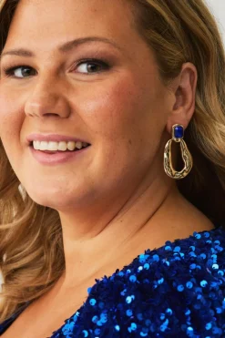 Ellos Smykker>Collection Ørestikker Guld/blå