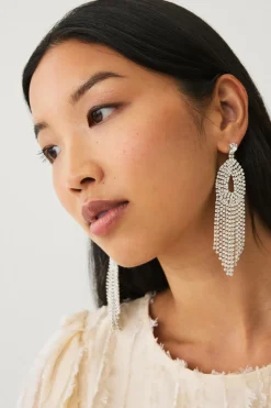 Ellos Smykker>Collection Ørestikker med rhinsten Sølvfarvet