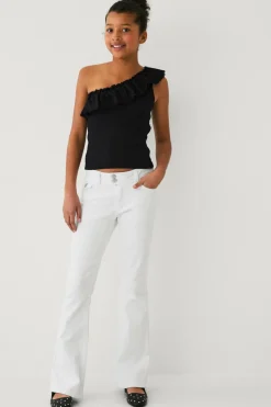 Ellos Toppe & T-Shirts>Collection Ribbet top Astrid Sort