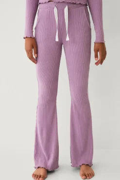 Ellos Nattøj & Homewear|Bukser & Leggings>Collection Ribbede afslappede bukser Rosa