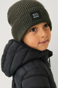 Ellos Huer>Collection Ribstrikket hue Grøn